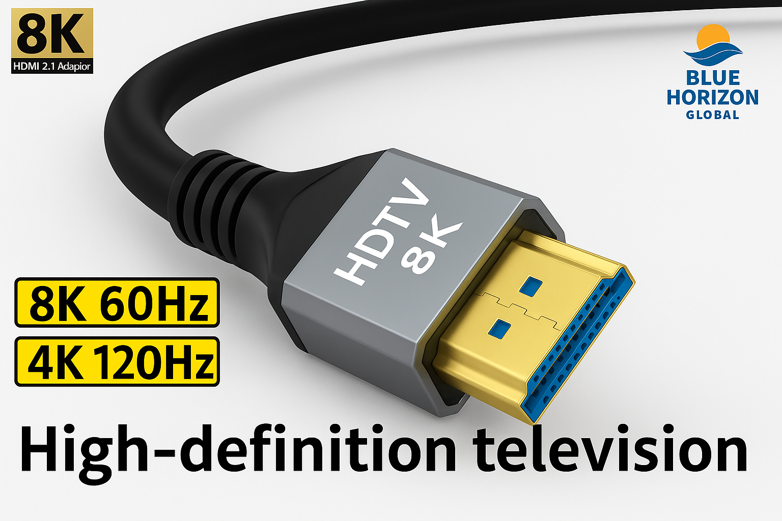 HDMI 2.1 cable features – HDR, 8K60Hz, 4K120Hz, 48Gbps.