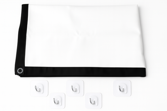 Foldable Projector Screen – Portable 100" & 120" with Hooks