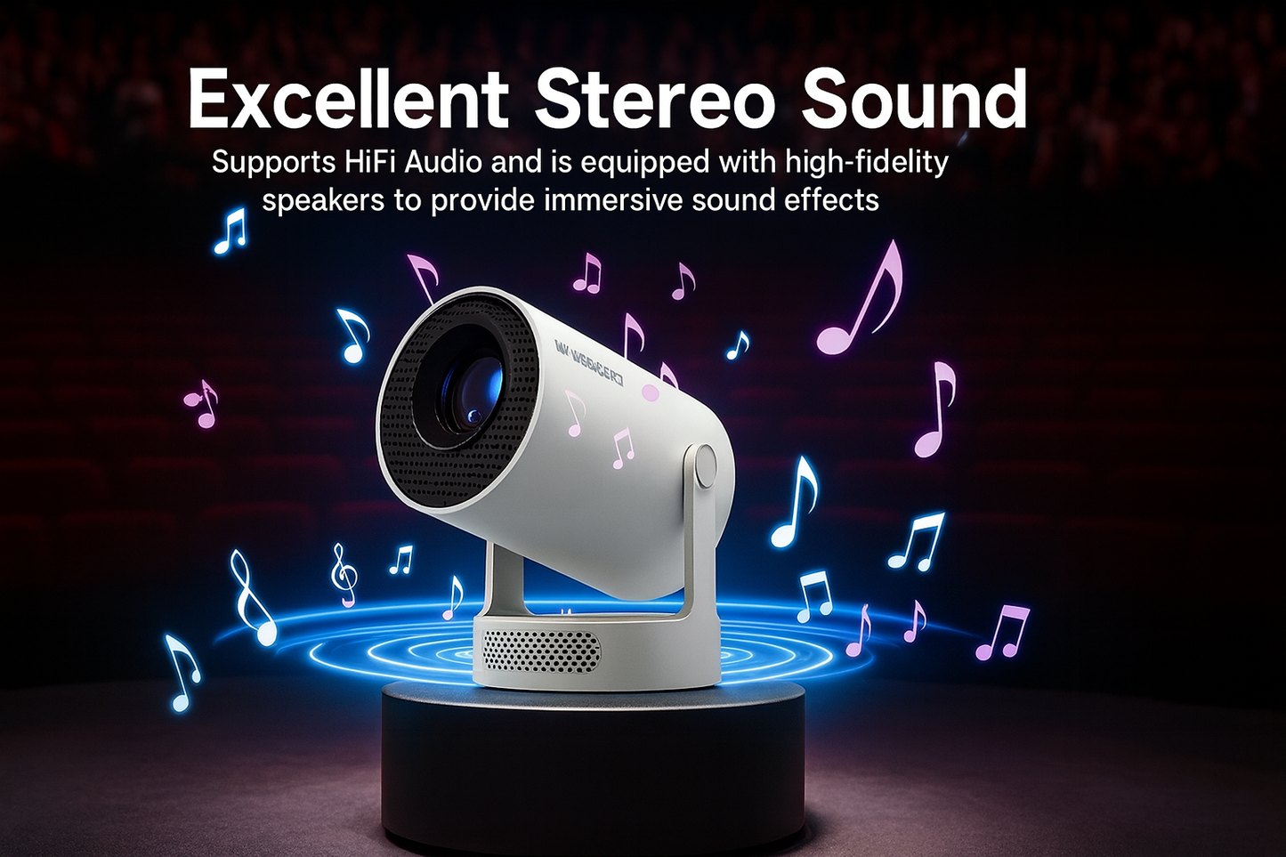 Magcubic HY300 Pro+ Mini Projector – 180° Rotation, WiFi 6, Auto Keystone