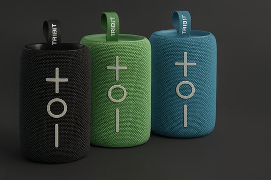 Tribit StormBox Mini Portable Bluetooth Speaker (IPX7 Waterproof, 12H Playtime, LED Light, 360° Sound)